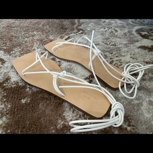 Brand new white strappy sandals